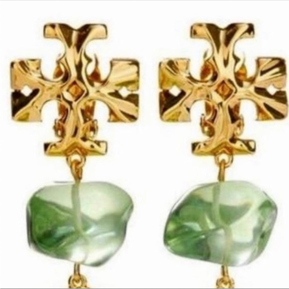 Tory Burch Roxanne double drop statement earrings - Picture 3 of 7